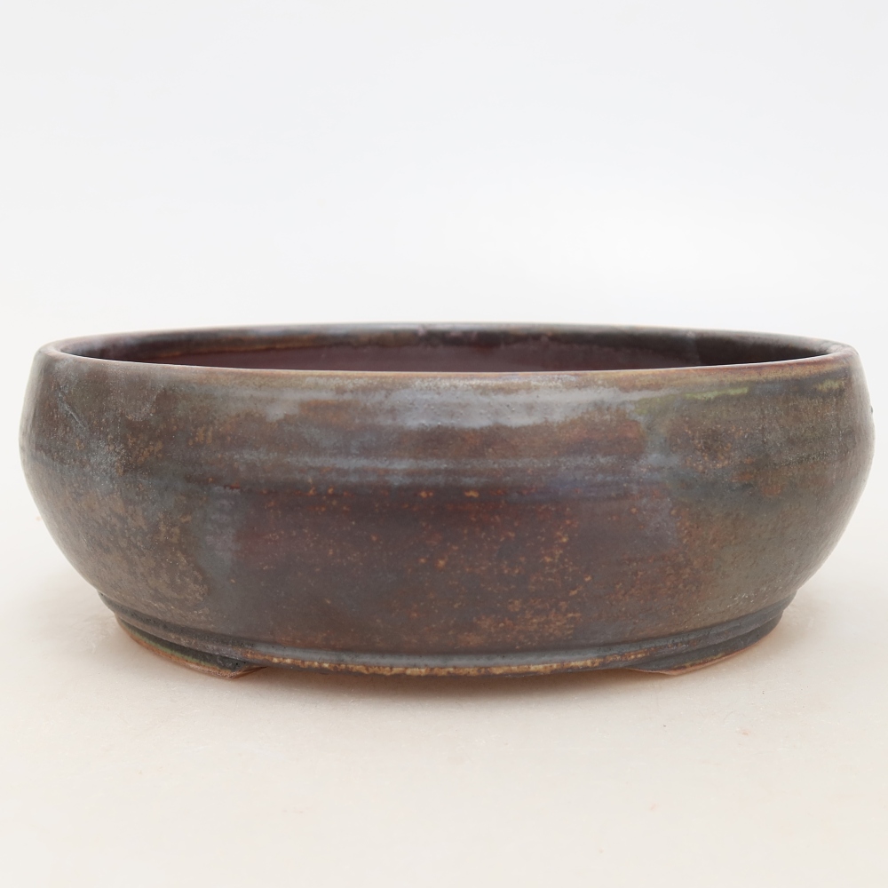 Keramik-Bonsai-Schale 17 x 17 x 5,5 cm, Farbe: braun