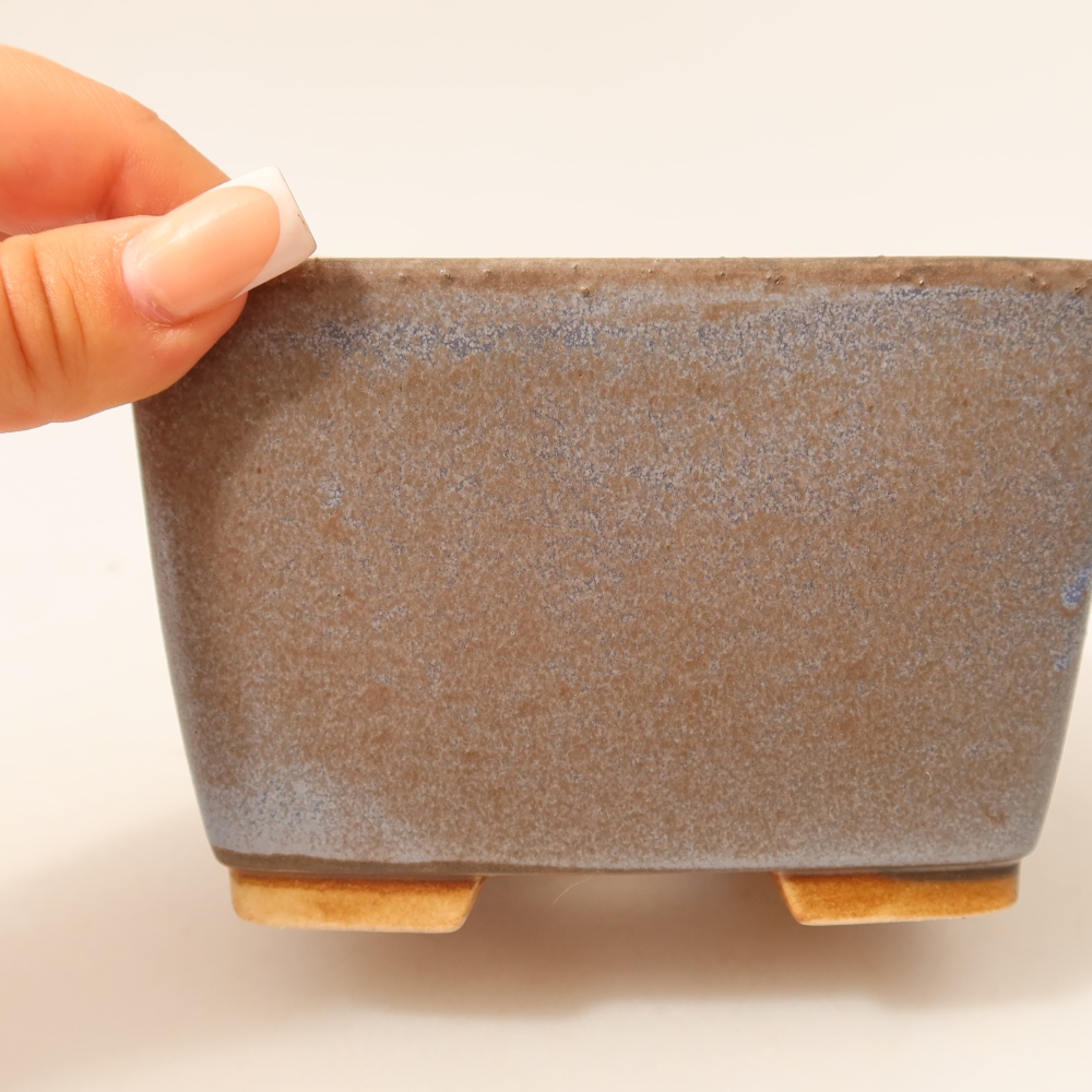 Keramik-Bonsai-Schale 13 x 13 x 8 cm, Farbe: Blau