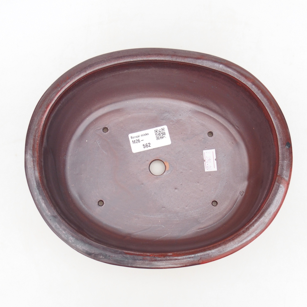 Bonsaischale aus Keramik 23 x 19 x 7 cm, Farbe rot