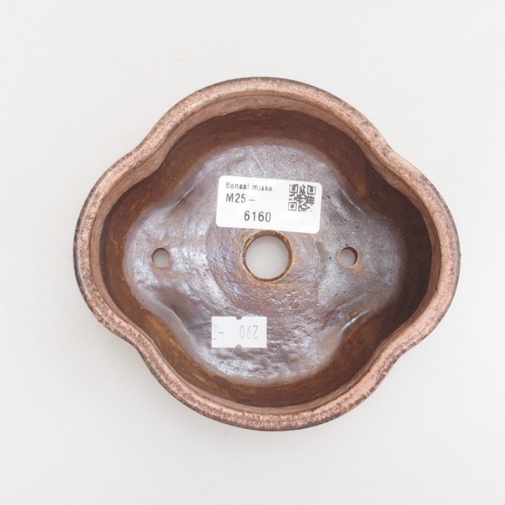 Bonsaischale aus Keramik 10 x 8,5 x 4 cm, braun