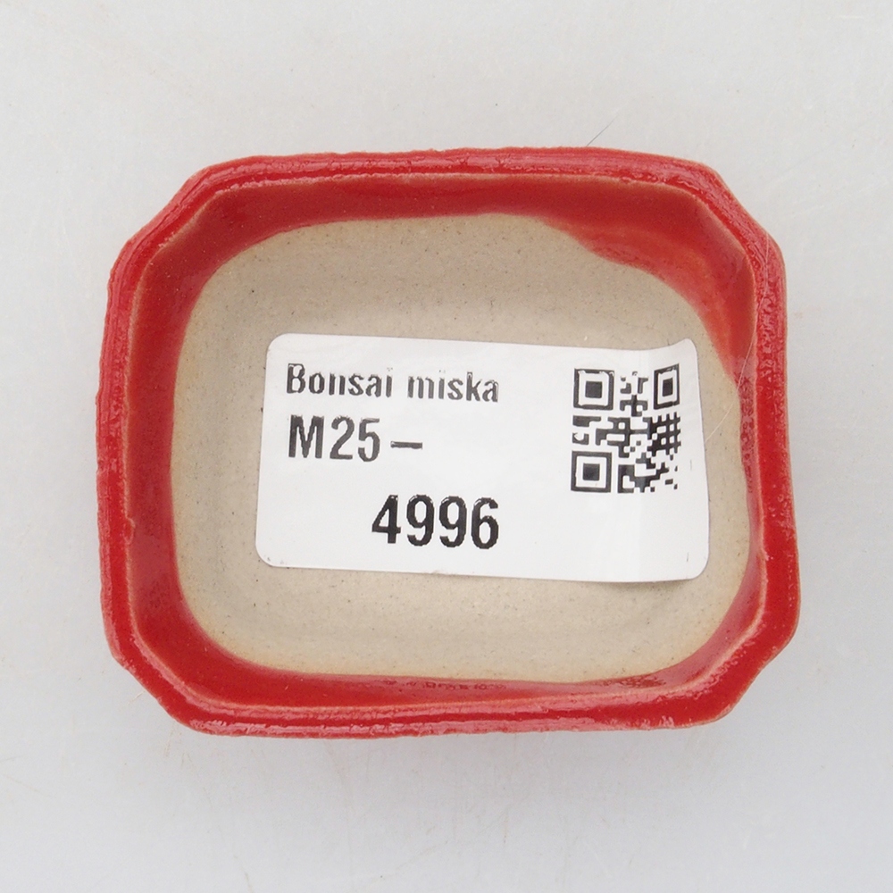 Mini-Bonsaischale 5 x 4,5 x 2 cm, Farbe rot