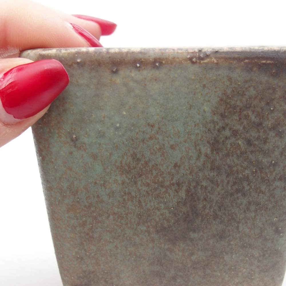 Bonsaischale aus Keramik 7,5 x 7,5 x 7,5 cm, grün