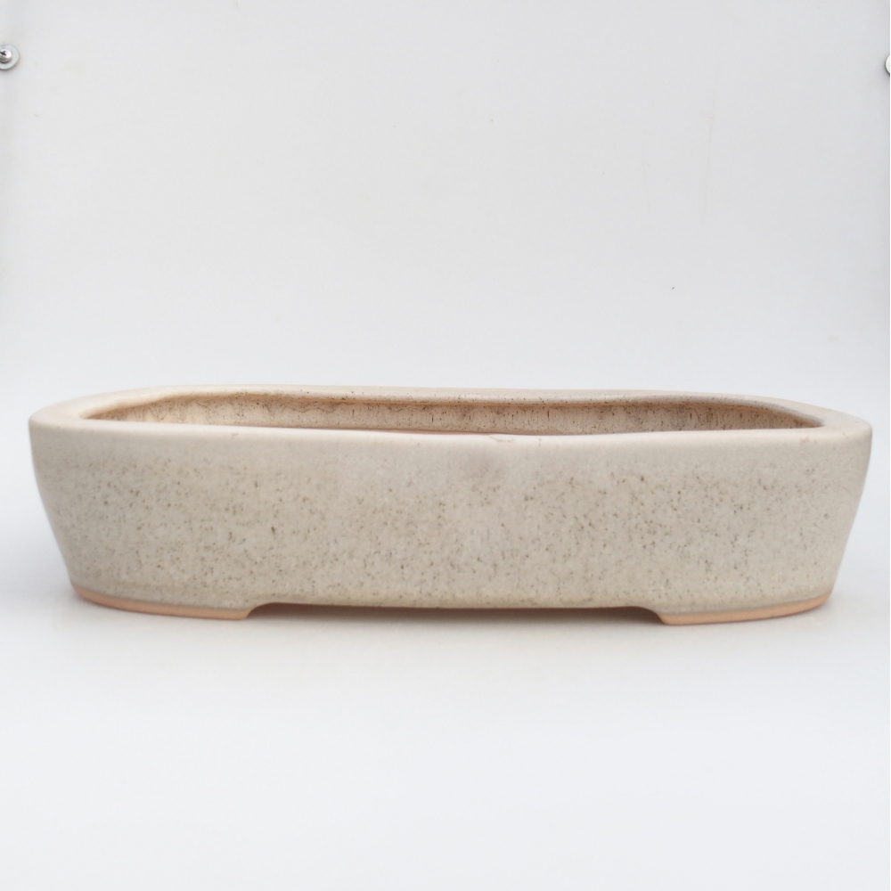 Bonsaischale aus Keramik 31,5 x 24 x 6 cm, Farbe beige