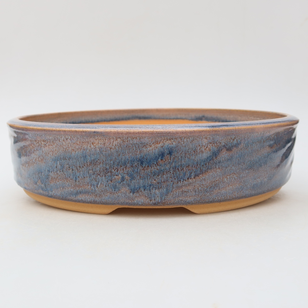 Keramik-Bonsai-Schale, 27 x 27 x 6,5 cm, Farbe: Blau