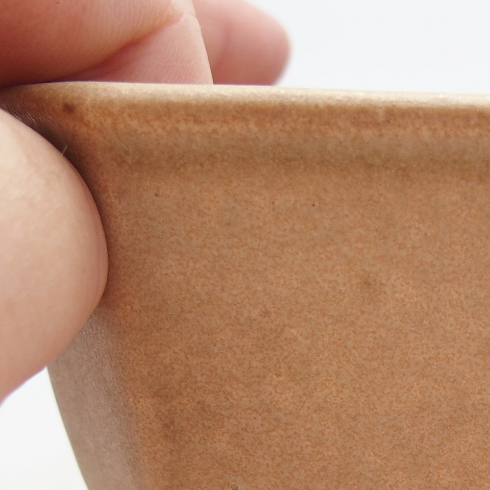 Bonsaischale aus Keramik 10 x 10 x 6 cm, braun