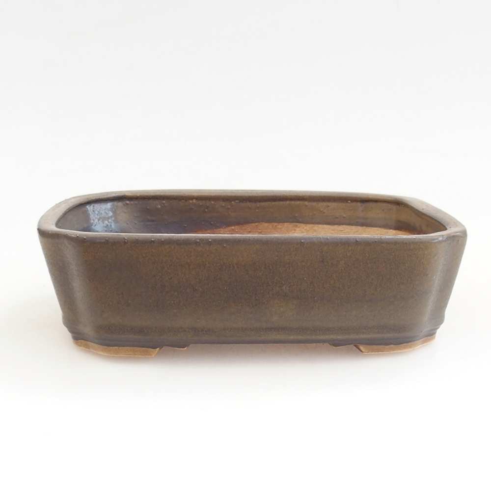 Bonsaischale aus Keramik 21 x 18 x 6 cm, braun