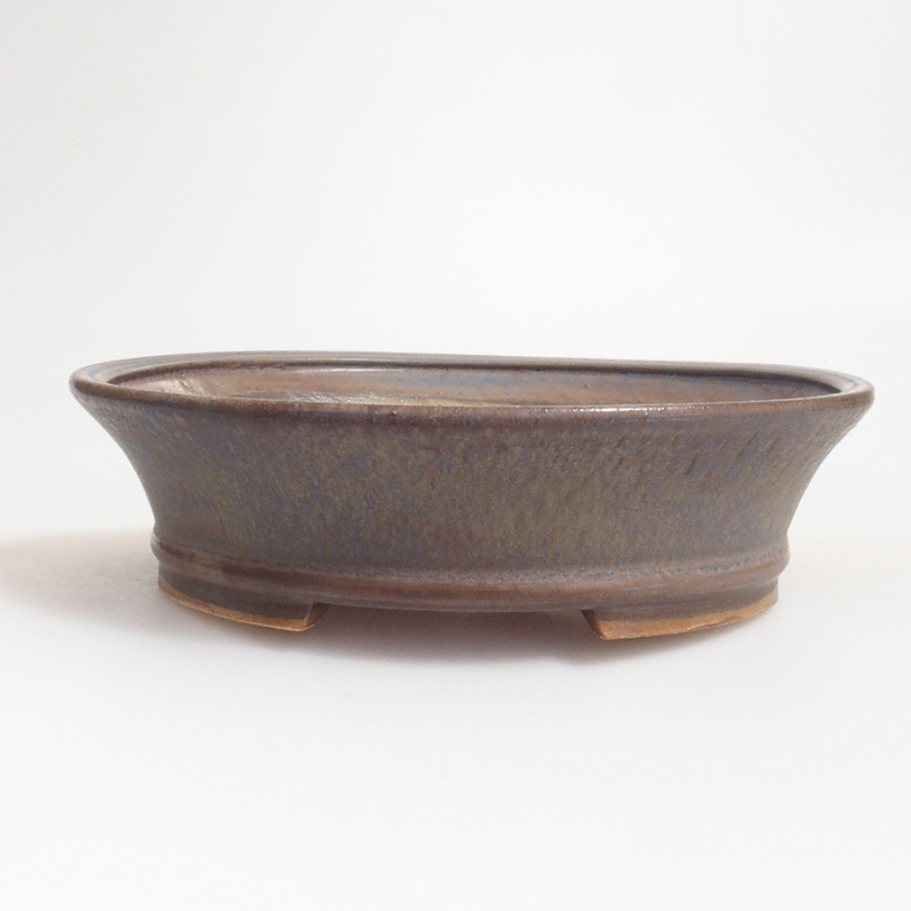 Bonsaischale aus Keramik 10 x 8,5 x 4 cm, braun