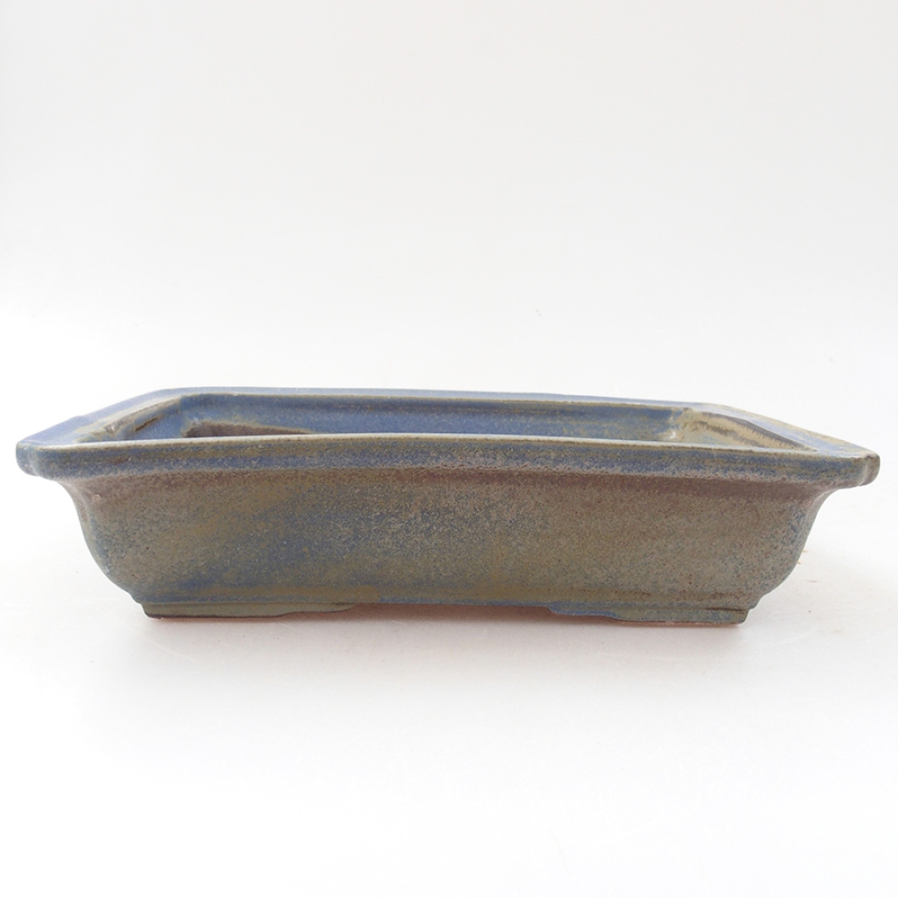 Bonsaischale aus Keramik 17,5 x 13 x 4 cm, Farbe blau