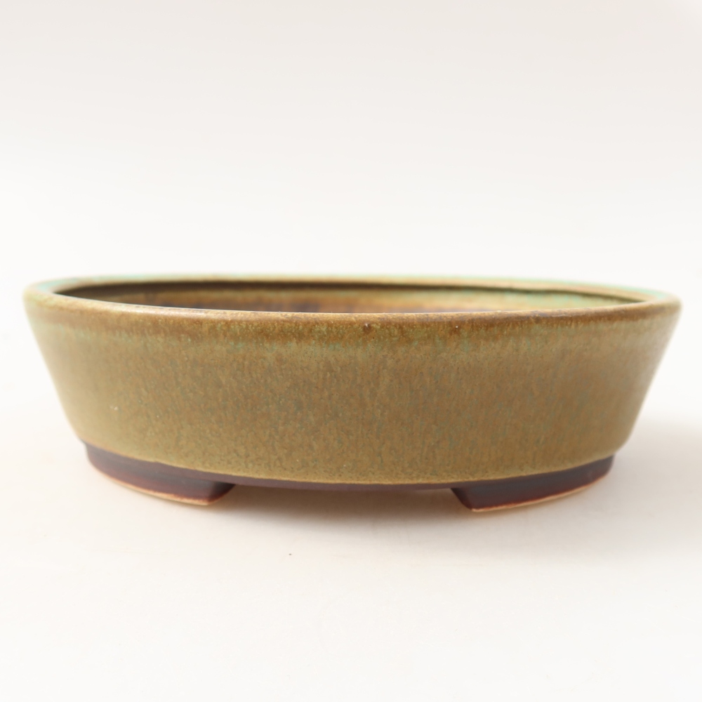 Bonsaischale aus Keramik 15 x 14 x 4 cm, grün