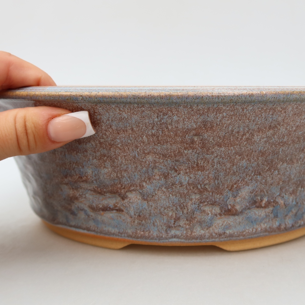 Bonsaischale aus Keramik 26,5 x 26,5 x 8 cm, Farbe blau