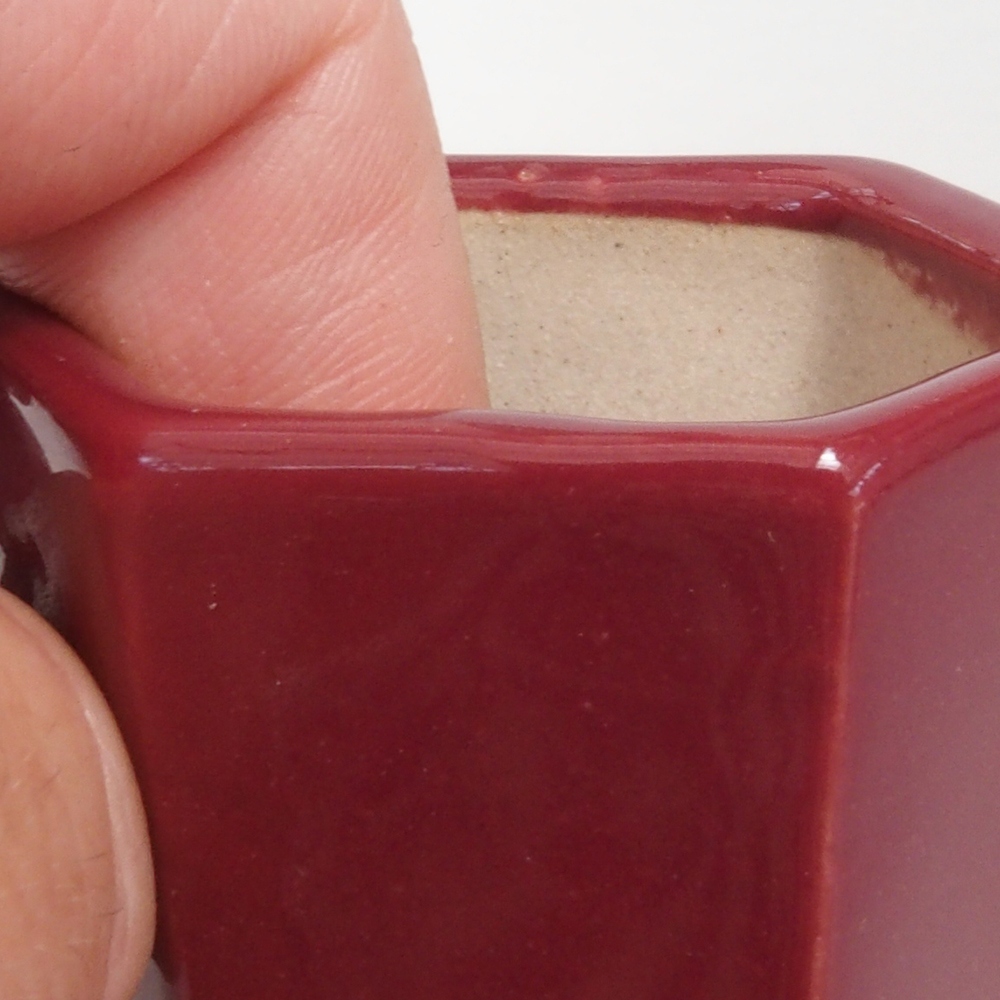 Mini-Bonsaischale 4,5 x 4 x 6 cm, bordeauxrot