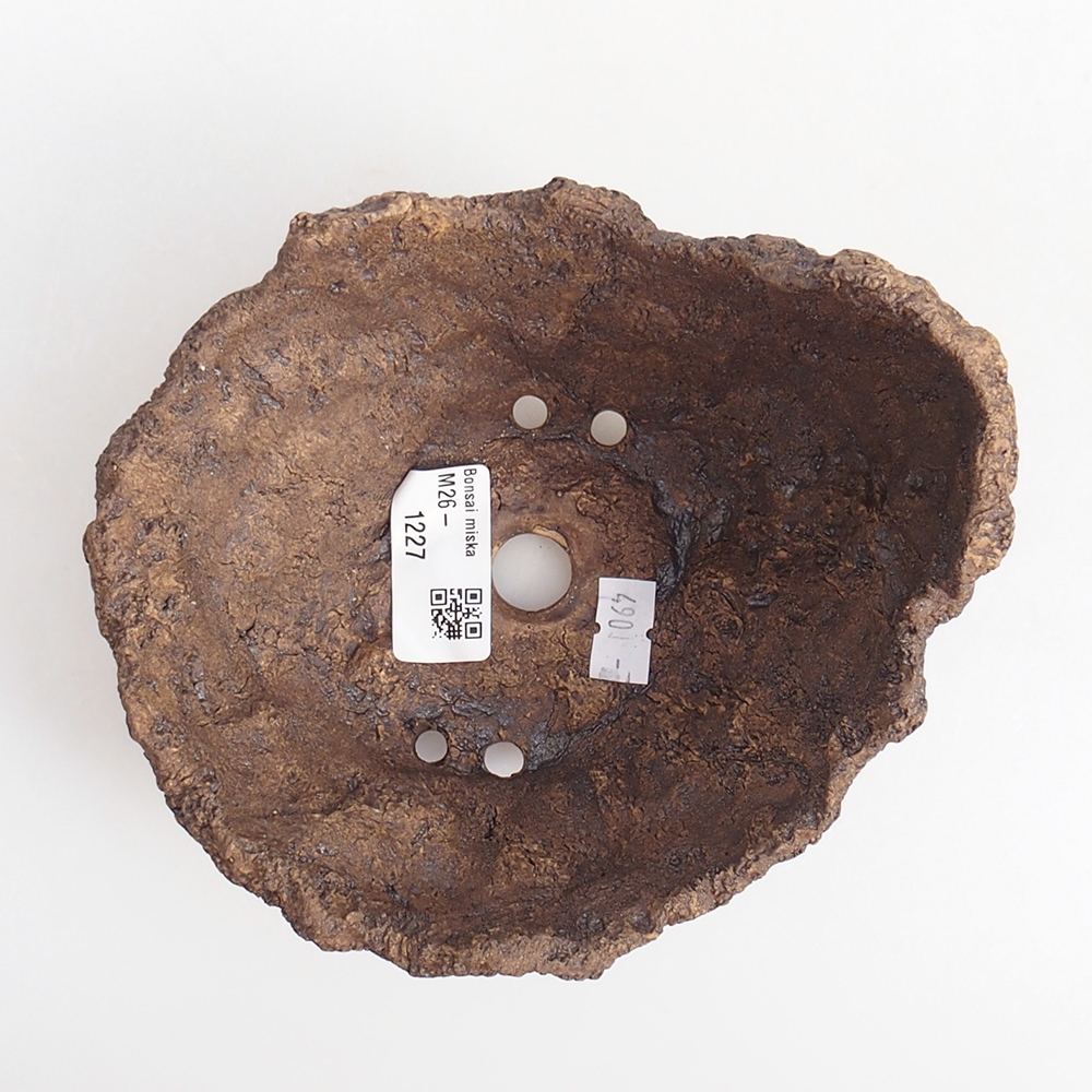 Keramikschale 14 x 13 x 12 cm , Farbe braun