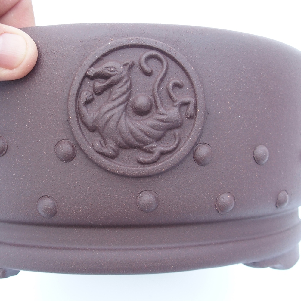 Schale 25 x 25 x 11,5 cm braun