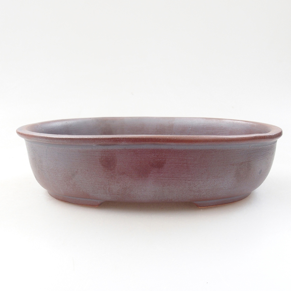 Bonsaischale aus Keramik 18,5 x 14,5 x 5 cm, metallfarben