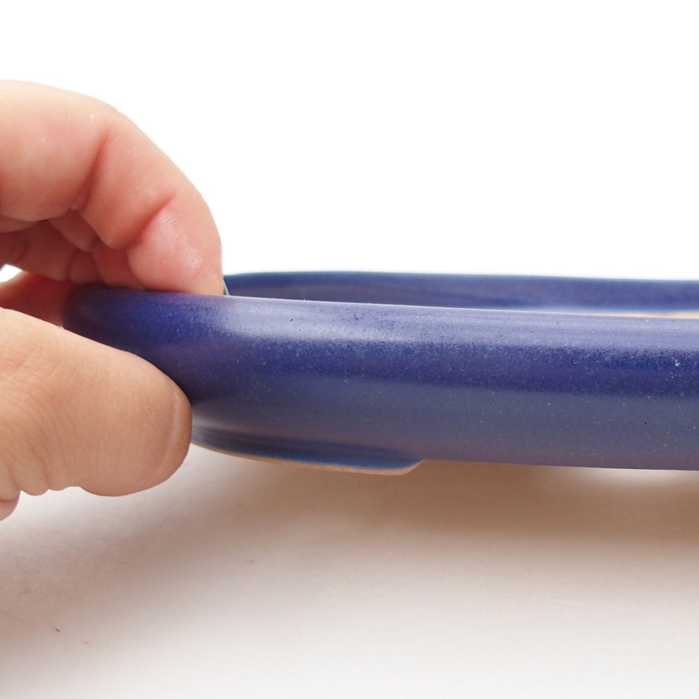Bonsaischale aus Keramik 22,5 x 17 x 3 cm, Farbe blau