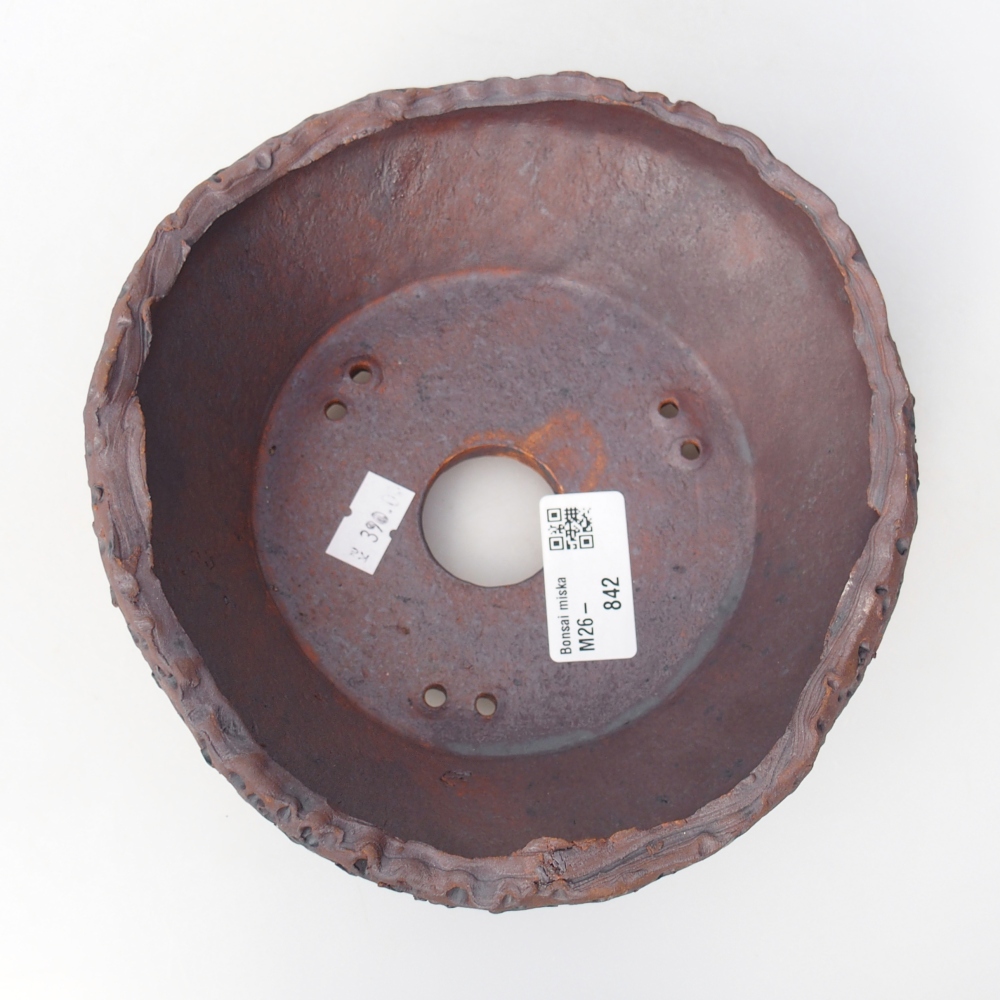 Bonsaischale aus Keramik 16,5 x 17,5 x 7 cm, metallfarben