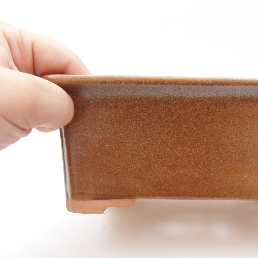 Bonsaischale aus Keramik 15,5 x 12 x 6 cm, Farbe blau