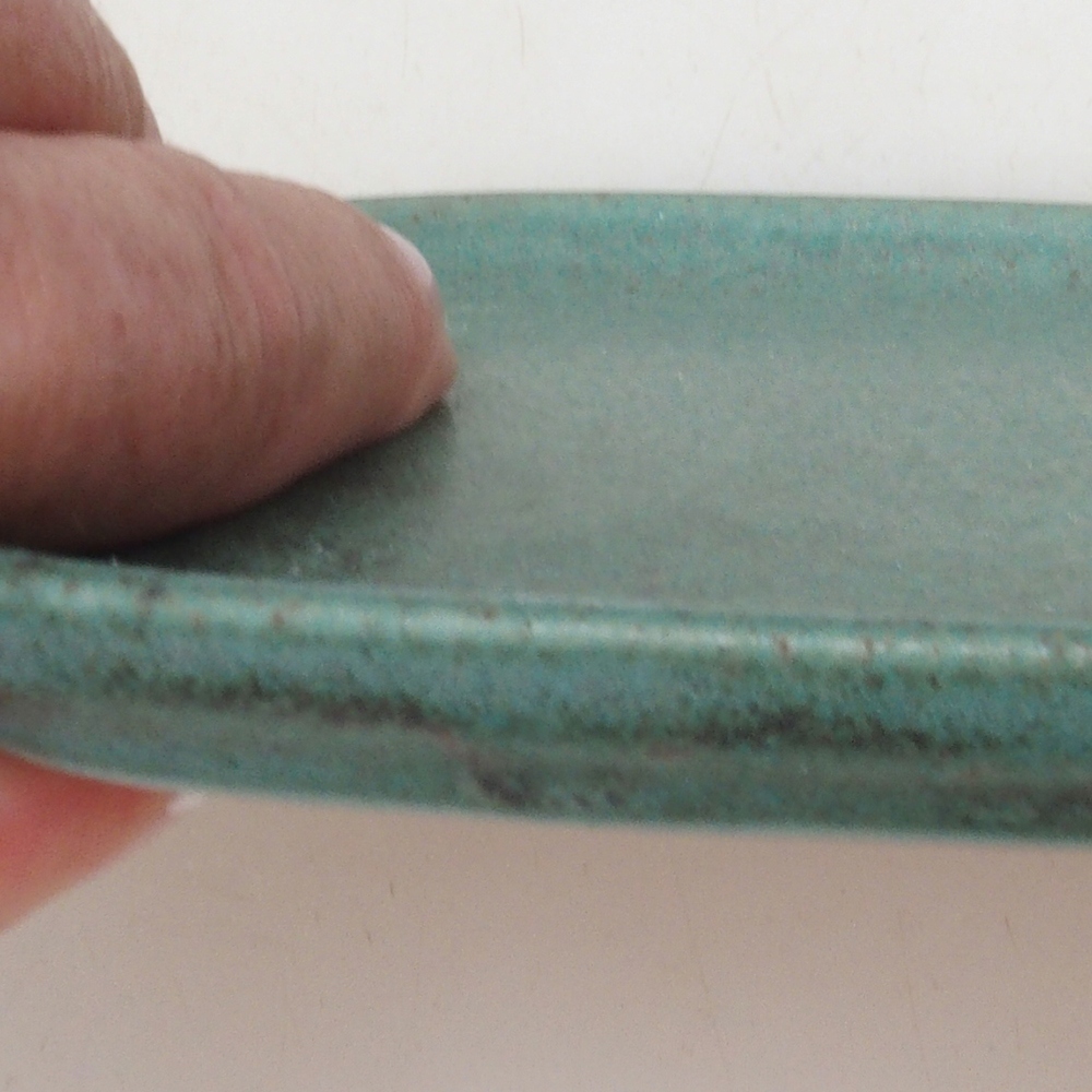 Keramikschale H31 - 15 x 13 x 1 cm - grün