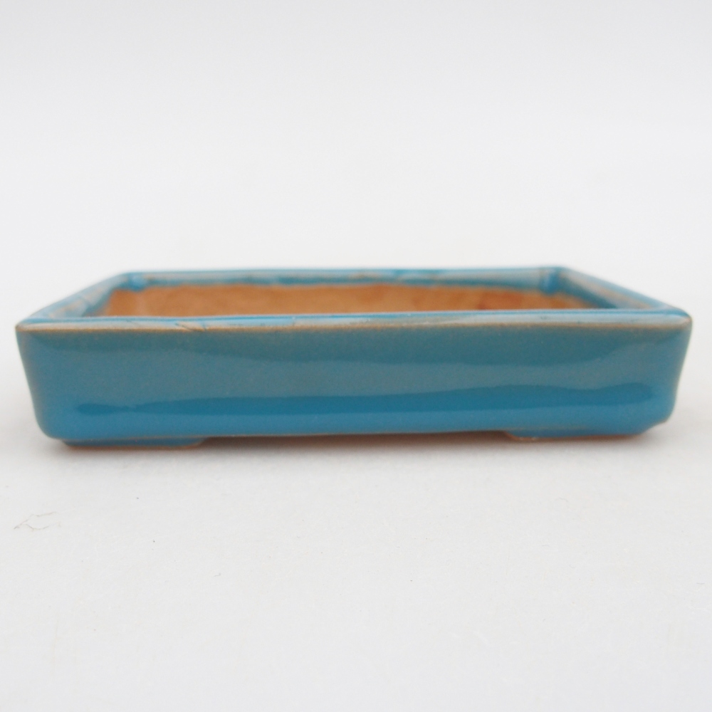 Bonsaischale aus Keramik 10,5 x 7 x 2 cm, Farbe blau