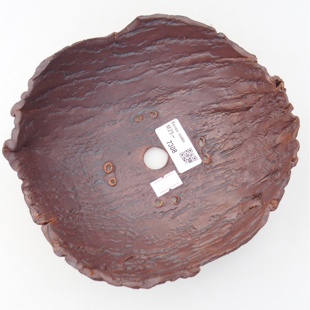 Keramikschale 19 x 17 x 7 cm , Farbe braun