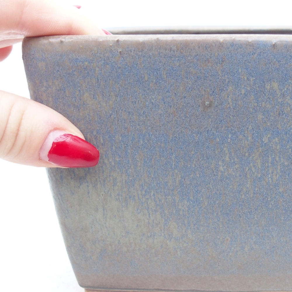 Bonsaischale aus Keramik 16 x 16 x 10 cm, Farbe blau