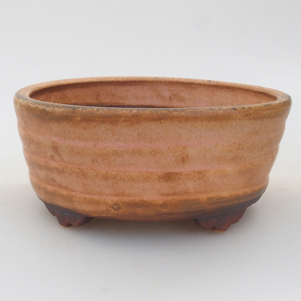 Bonsaischale aus Keramik 10 x 8,5 x 4 cm, braun