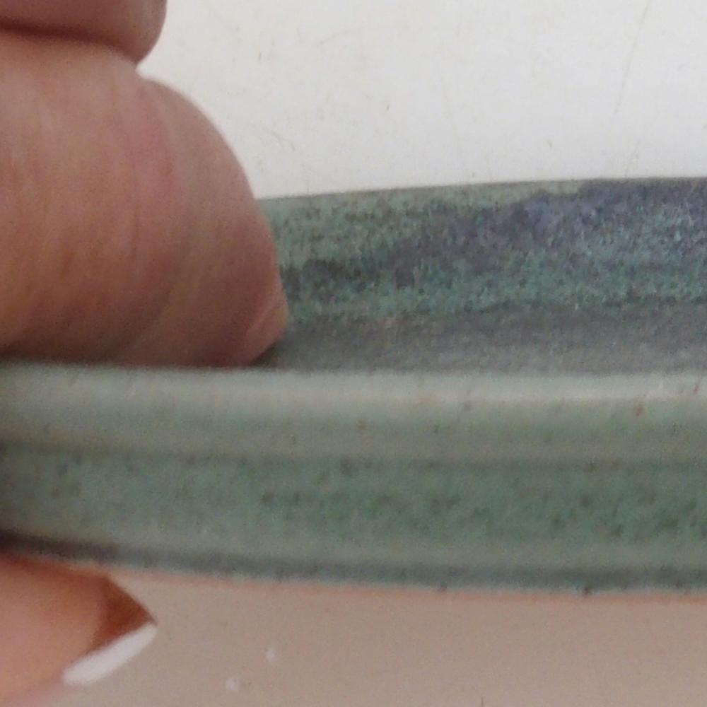 Keramische Untertasse H04 - 10,5 x 8 x 1 cm - grün