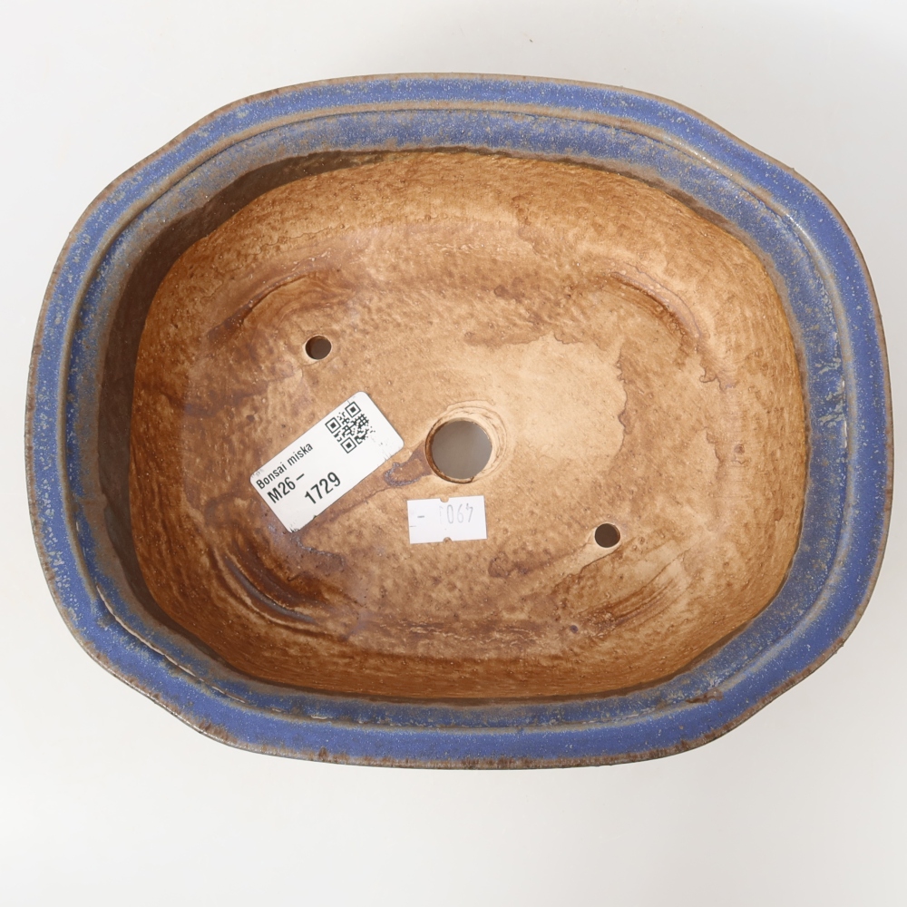 Keramik-Bonsai-Schale 20,5 x 16,5 x 7 cm, Farbe: Blau