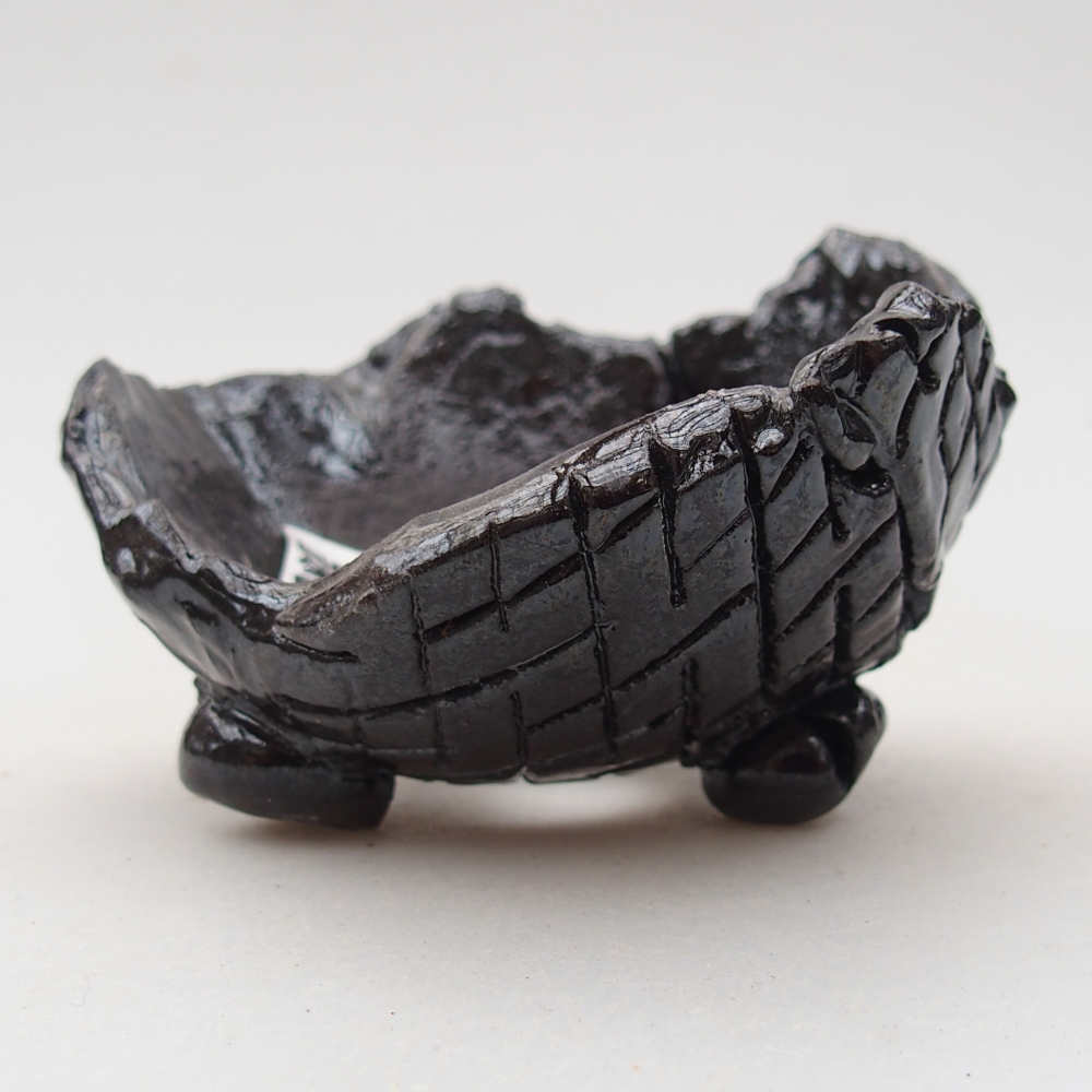 Keramikschale 8,5 x 8 x 5,5 cm , Farbe schwarz