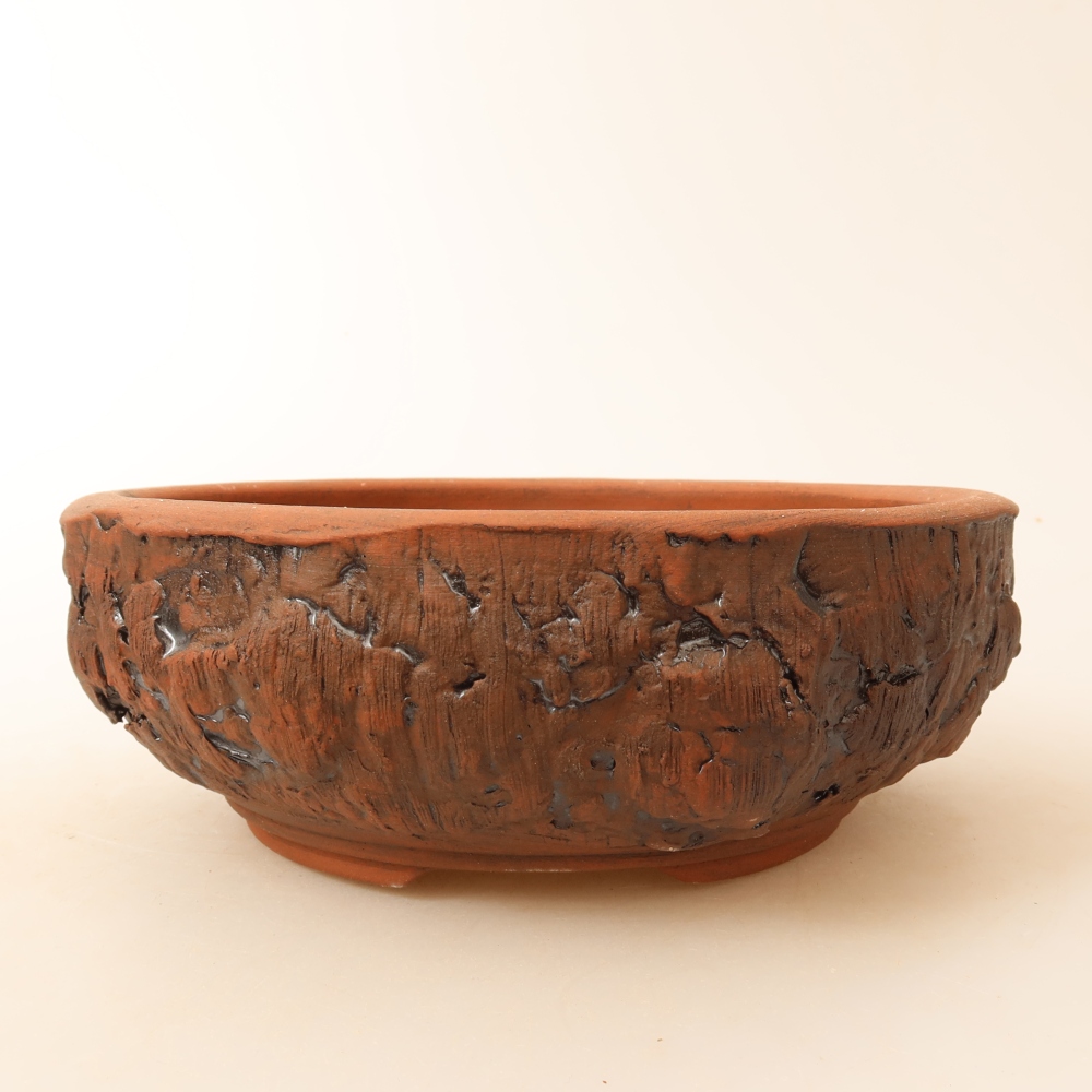 Keramik-Bonsai-Schale 17 x 17 x 6 cm, Farbe: braun