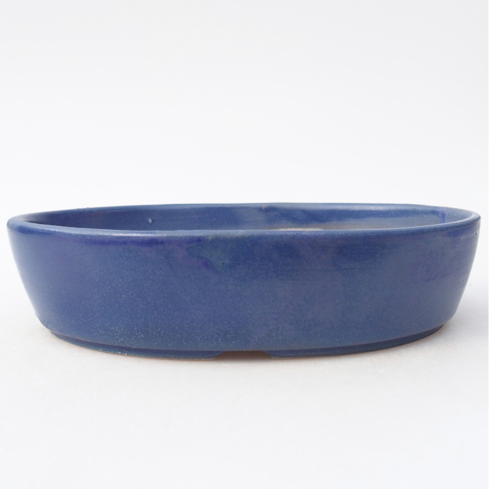 Bonsaischale aus Keramik 18,5 x 13,5 x 4,5 cm, Farbe blau