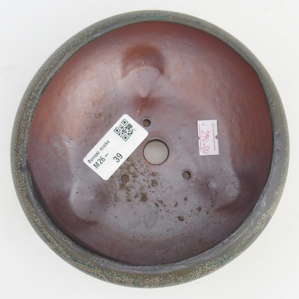 Bonsaischale aus Keramik 15 x 15 x 7 cm, grau