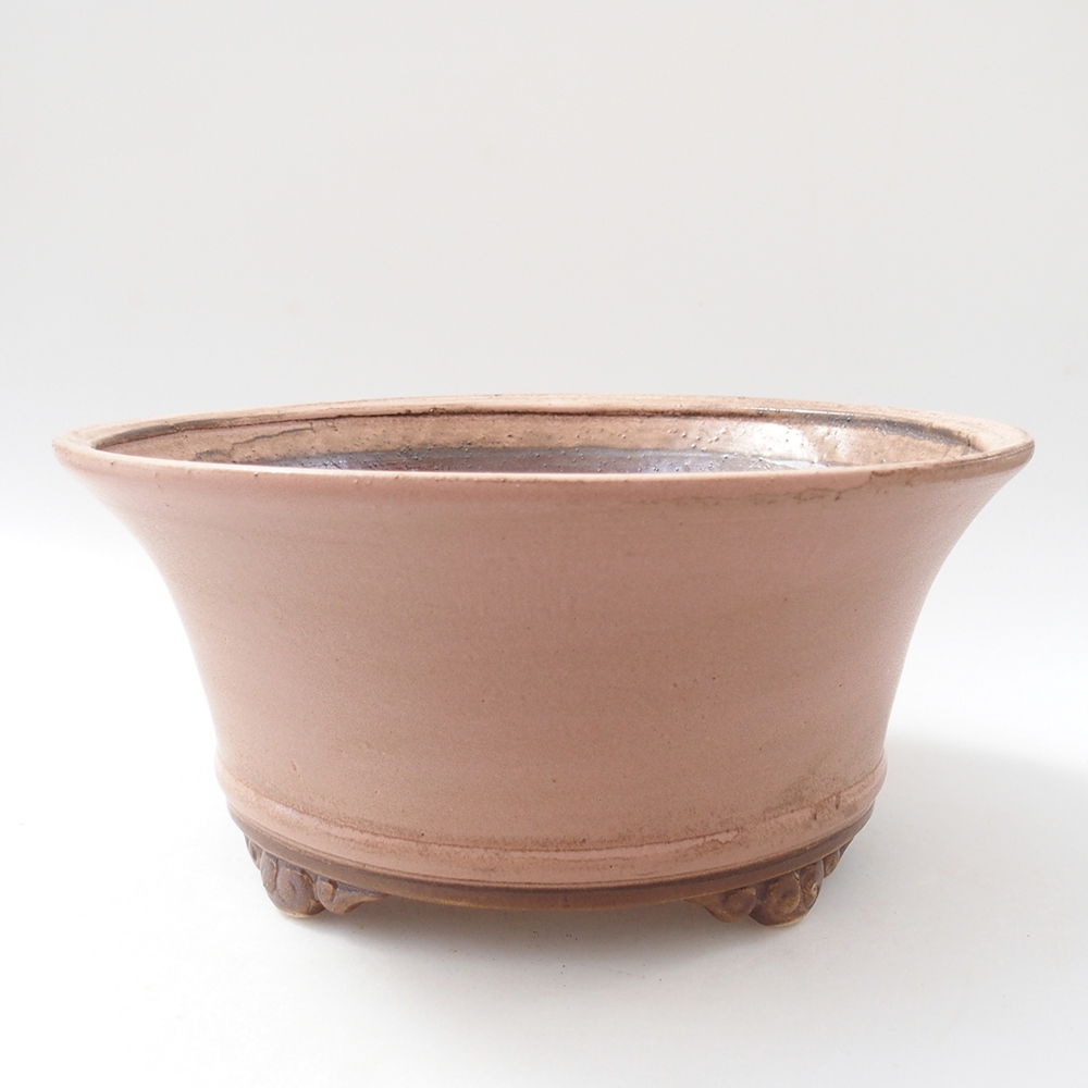 Bonsaischale aus Keramik 24 x 24 x 11,5 cm, rosa