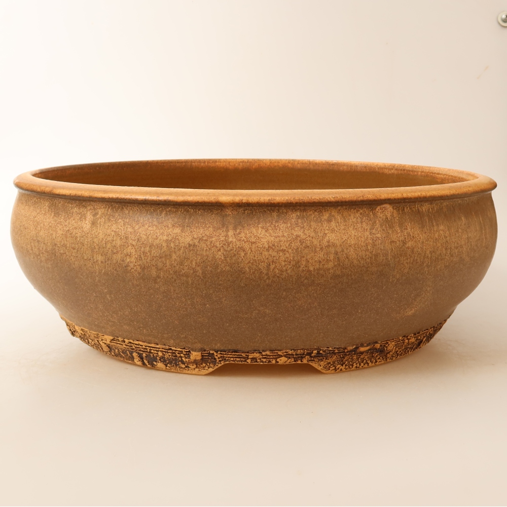 Keramik-Bonsai-Schale 32 x 32 x 10,5 cm, Farbe: braun – NUR PERSÖNLICHE ABHOLUNG oder Transport per Palette