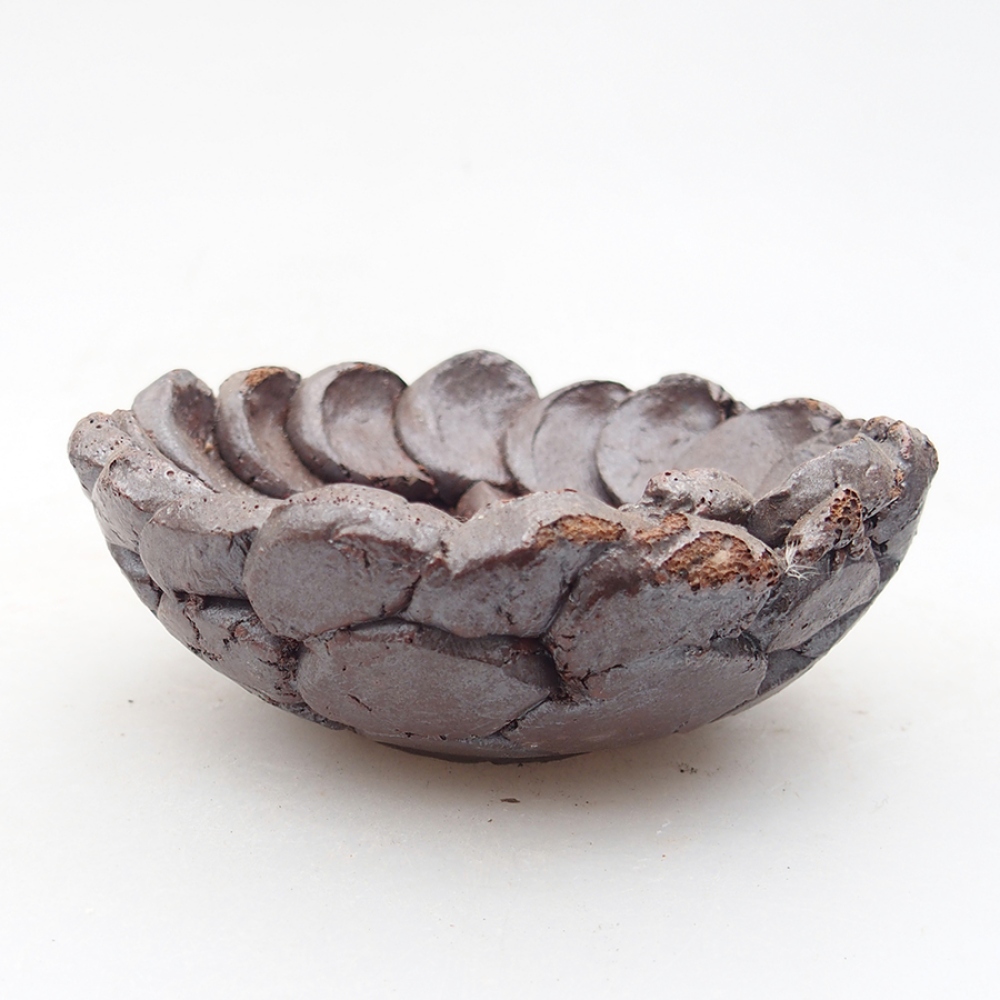 Keramikschale 9 x 9 x 4 cm , Farbe braun