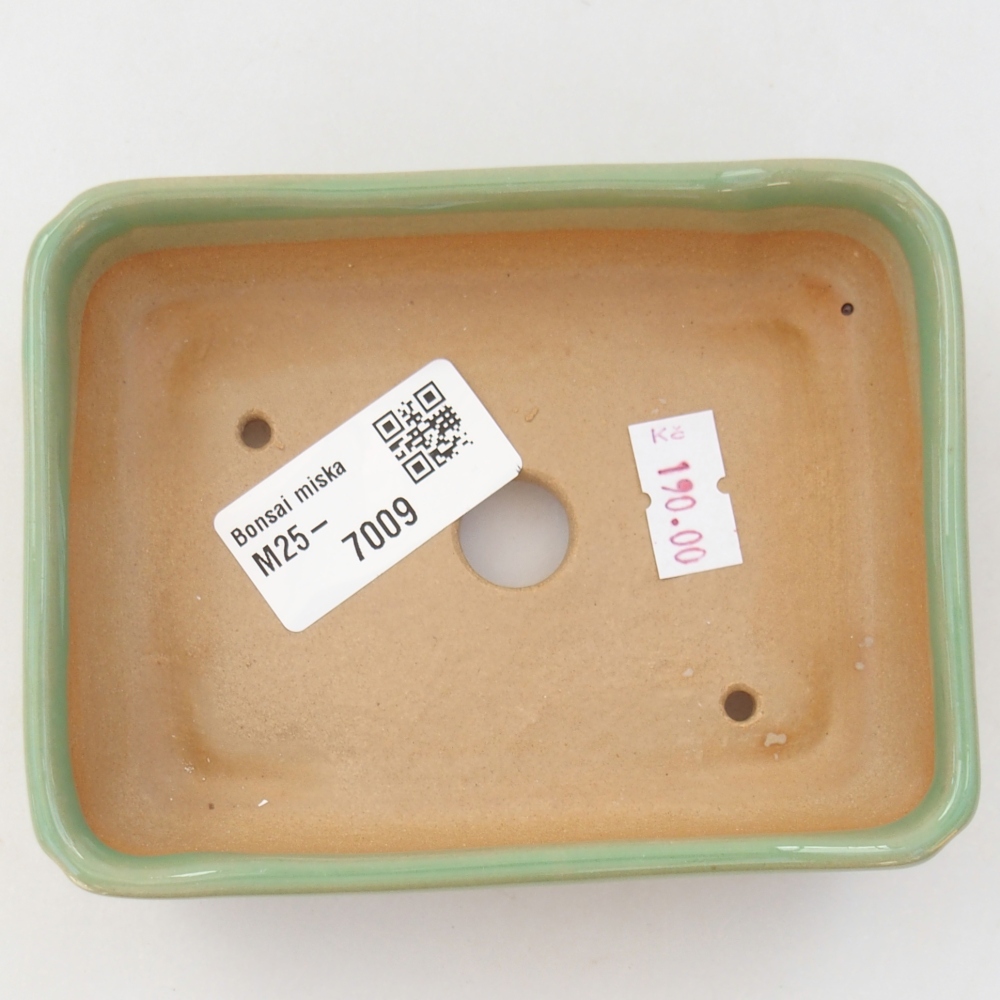 Bonsaischale aus Keramik 11,5 x 9 x 3,5 cm, grün