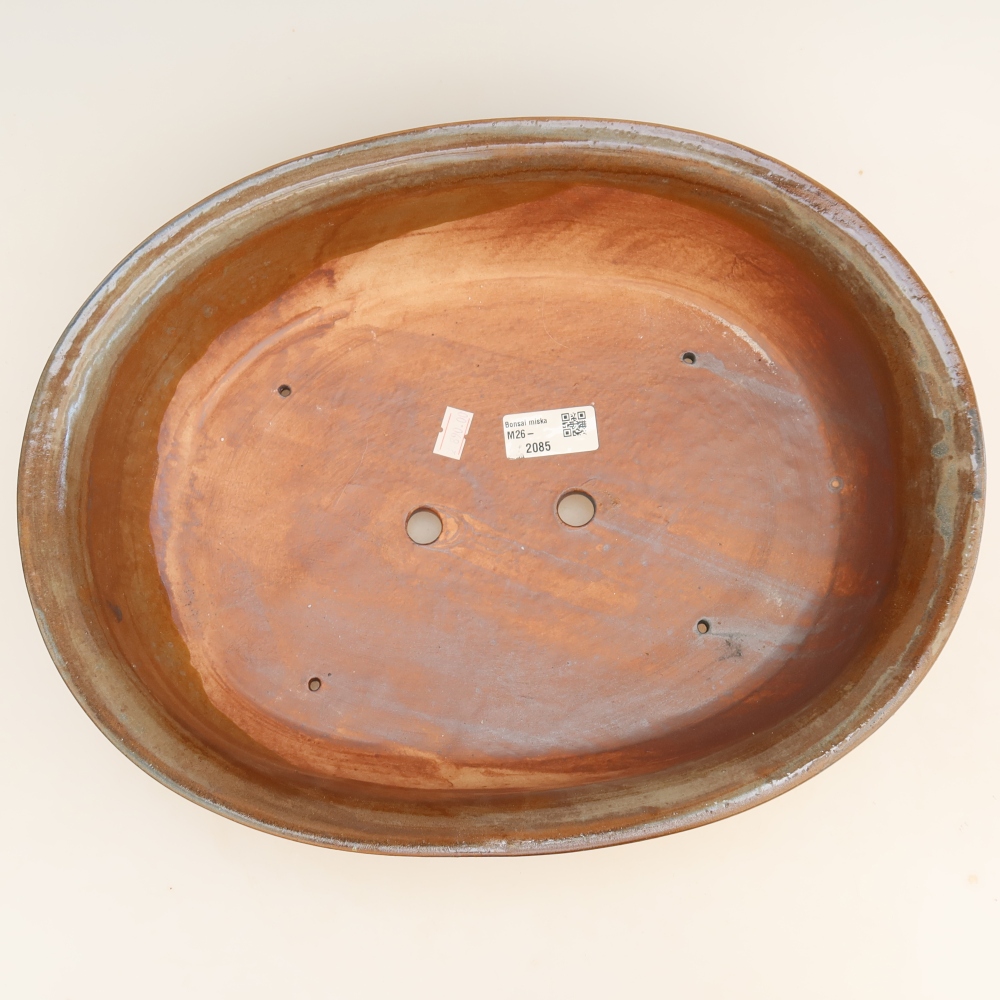 Keramik-Bonsai-Schale 36 x 28 x 8,5 cm, Farbe: braun