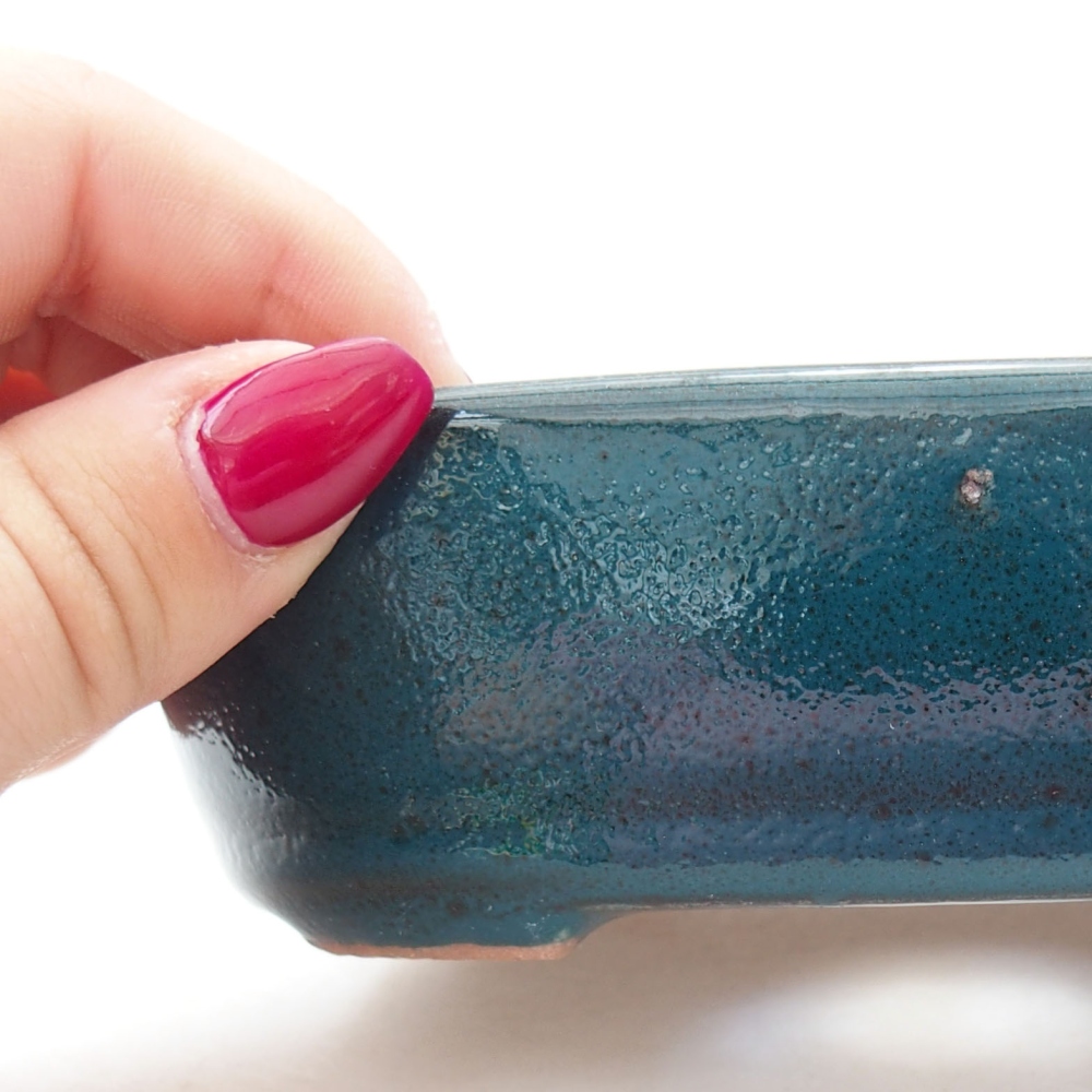 Bonsaischale aus Keramik 13 x 9 x 4 cm, grün