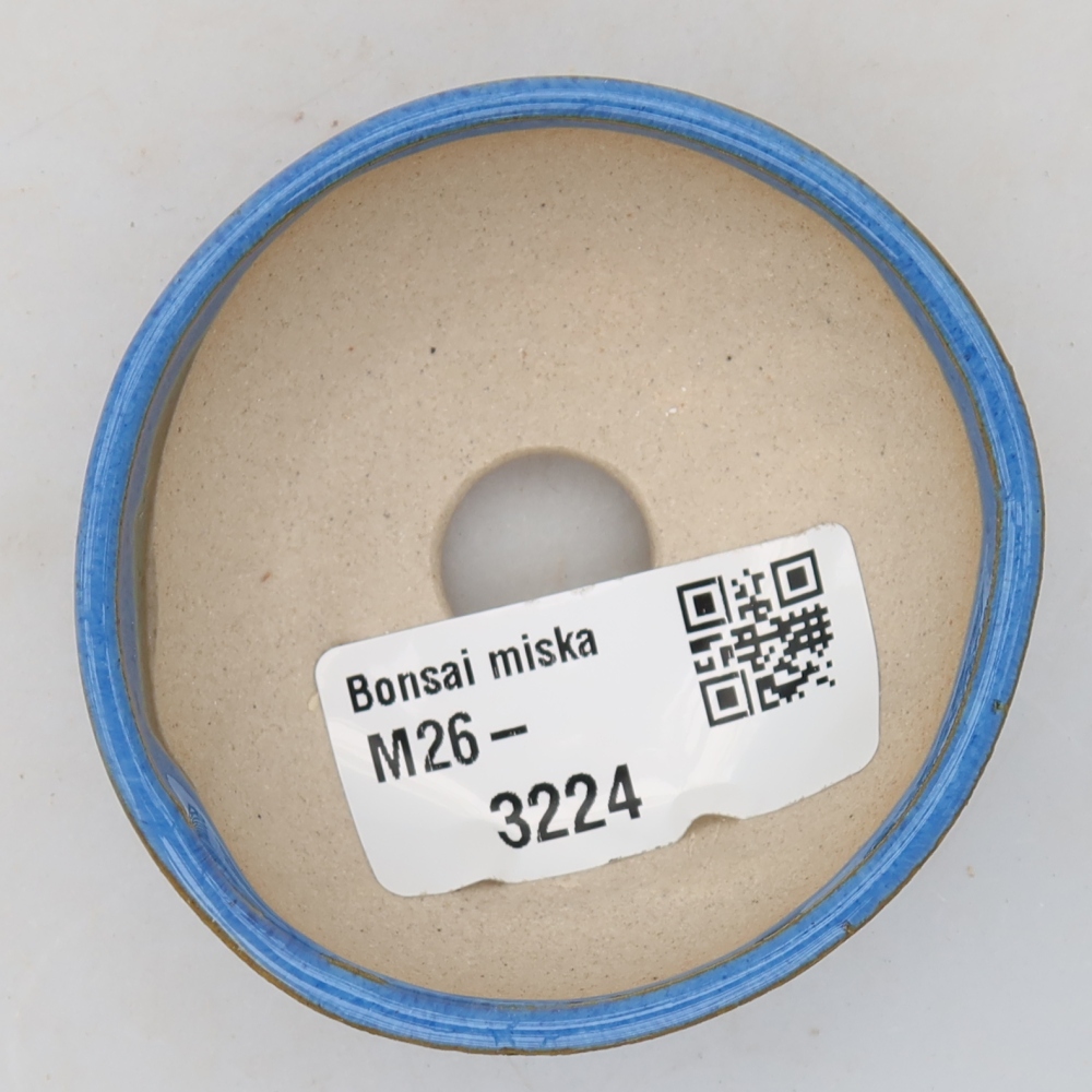 Keramik-Bonsai-Schale, 6 x 6 x 3 cm, Farbe: Blau