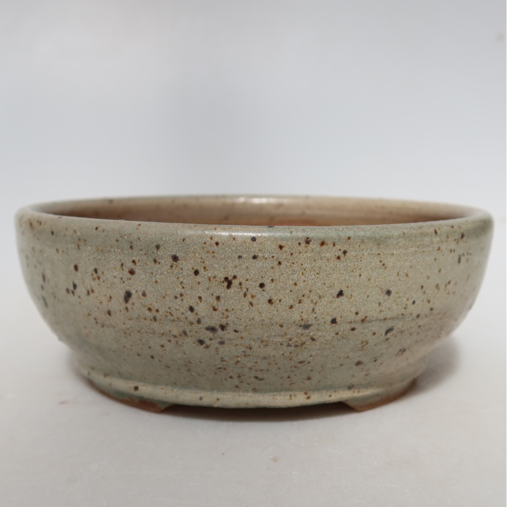 Bonsaischale aus Keramik 14,5 x 14,5 x 5,5 cm, Farbe beige
