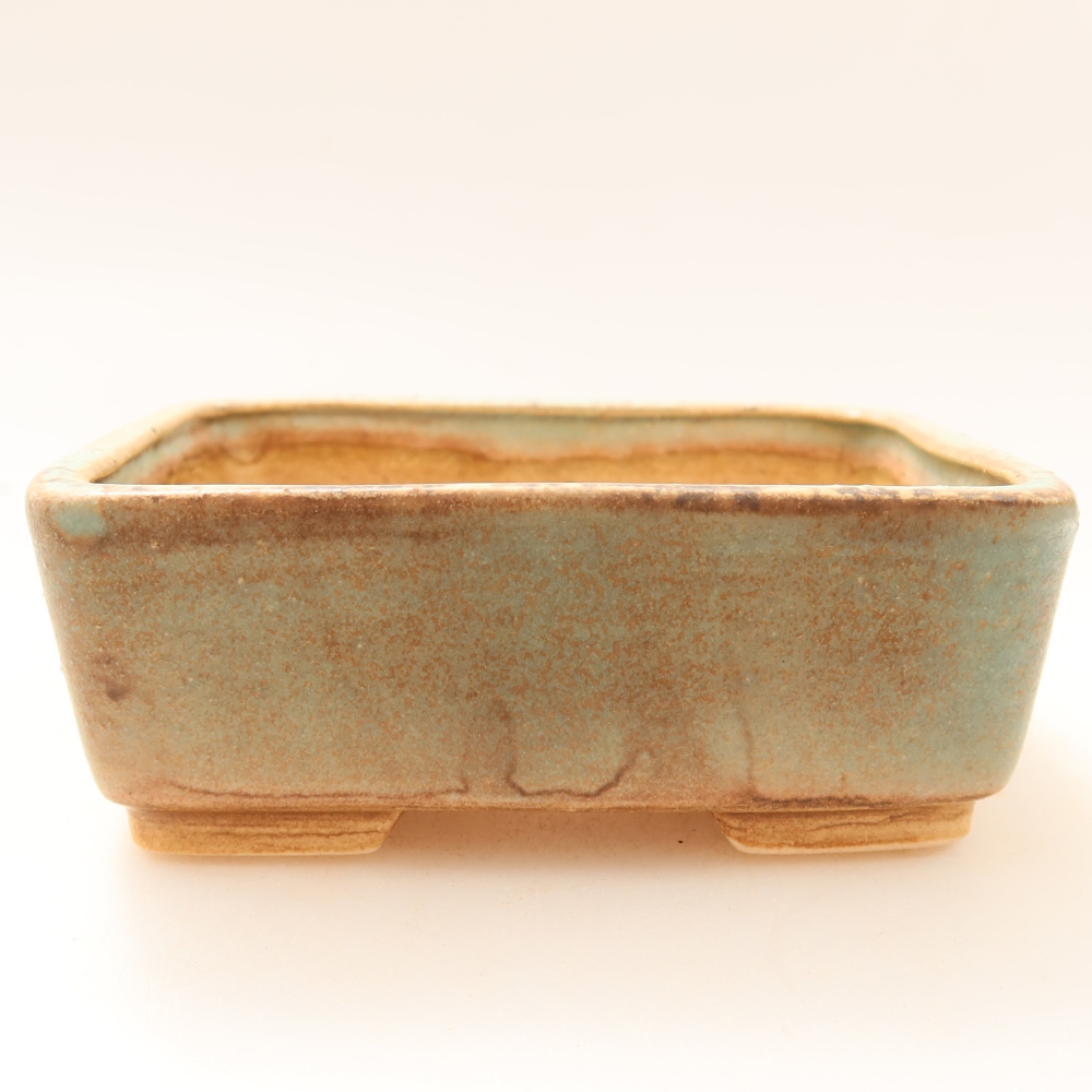Keramik-Bonsai-Schale 10 x 8 x 3,5 cm, Farbe: grün