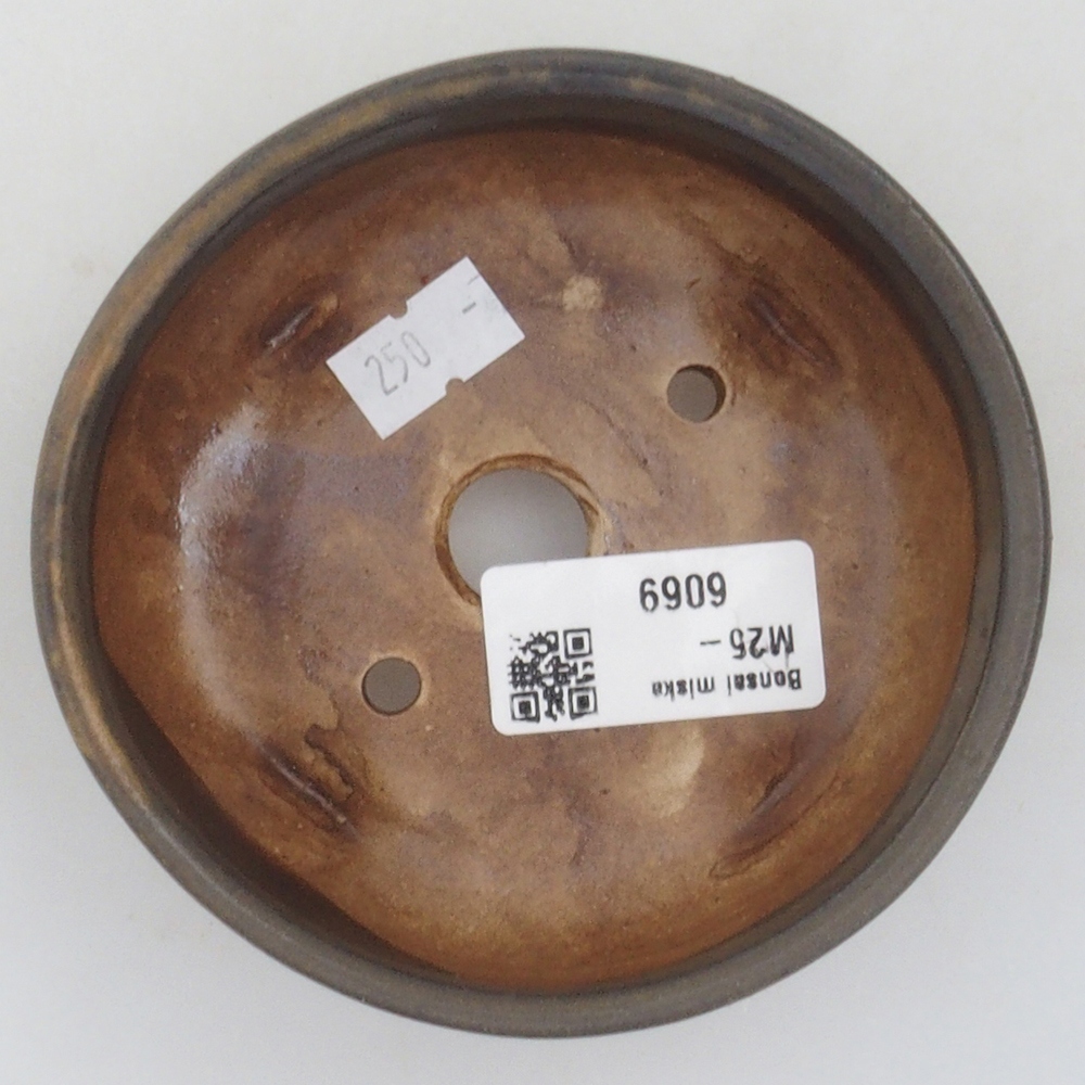 Bonsaischale aus Keramik 10 x 8,5 x 4 cm, braun