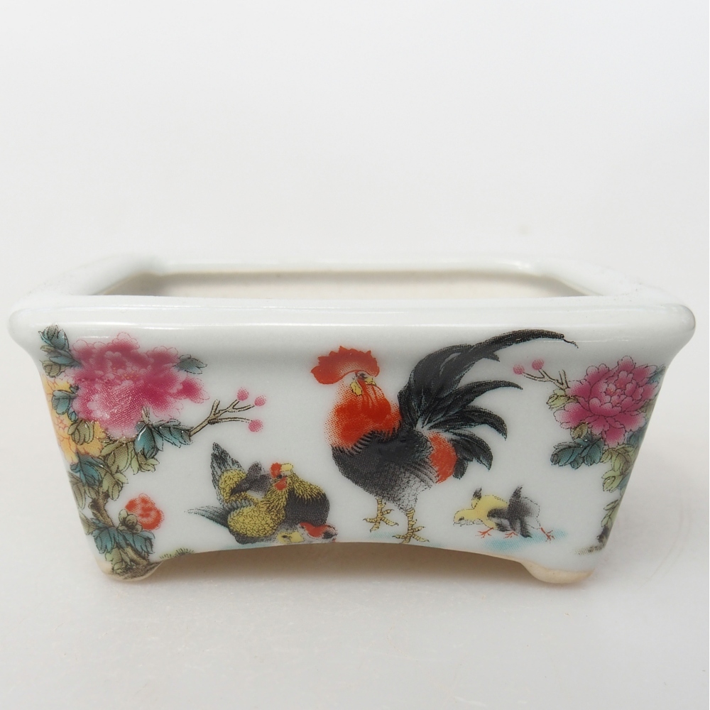 Mini-Bonsaischale 8 x 6,5 x 3,5 cm, weiß