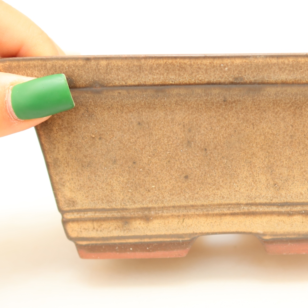 Keramikschale  14,5 x 12,5 x 7 cm, Farbe: braun
