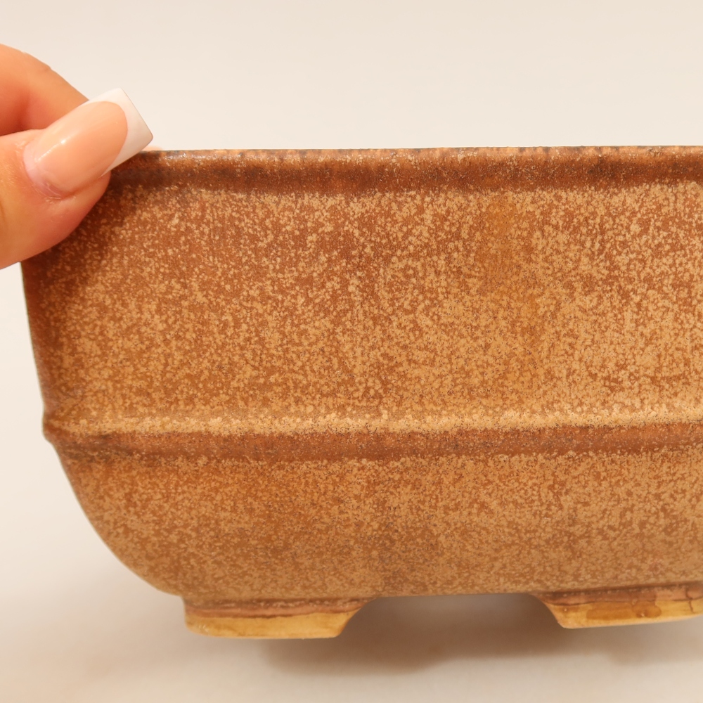 Keramik-Bonsai-Schale, 16,5 × 16,5 × 9,5 cm, Farbe: Rosa