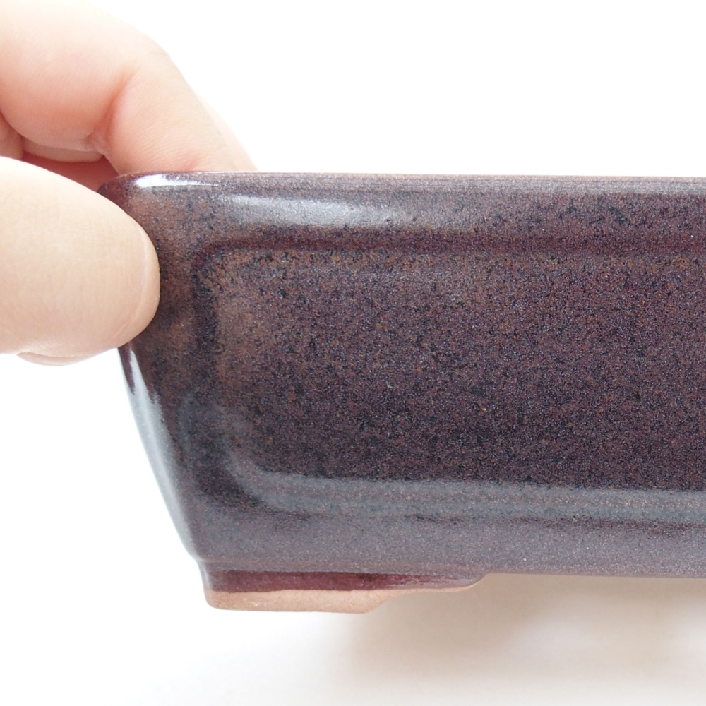 Bonsaischale aus Keramik 15,5 x 12 x 6 cm, Farbe blau