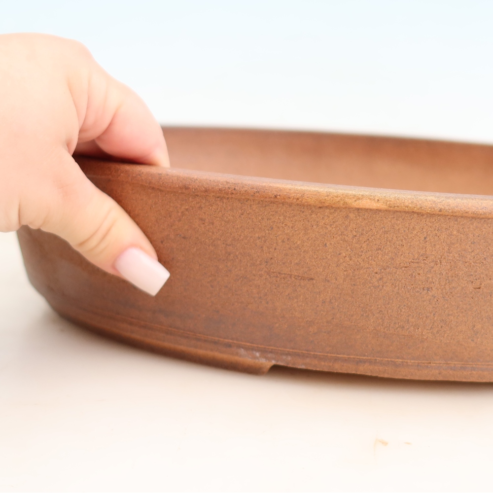 Keramik-Bonsai-Schale 37 x 30 x 7 cm, Farbe: braun