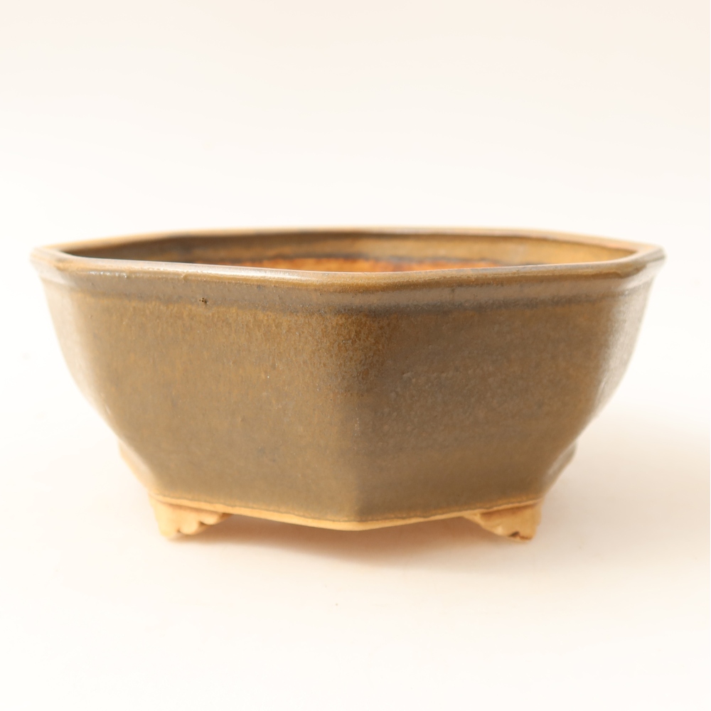 Keramik-Bonsai-Schale 17 x 16 x 6,5 cm, Farbe: braun
