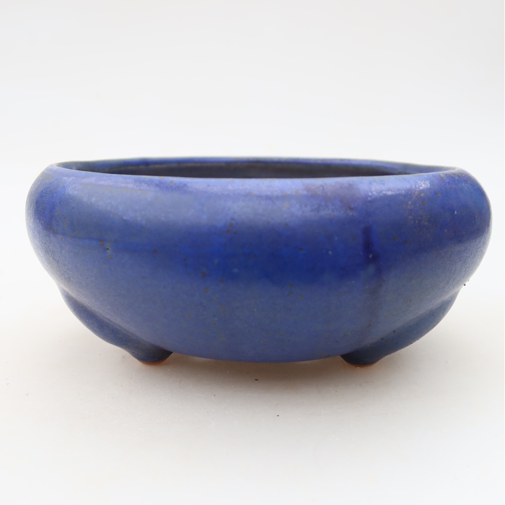 Keramik-Bonsai-Schale, 15 × 15 × 6,5 cm, Farbe: blau