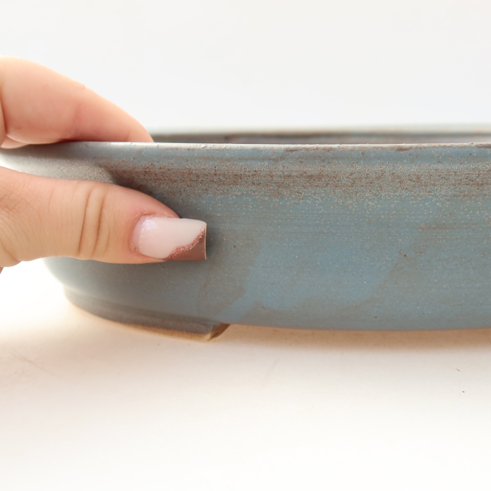 Keramik-Bonsai-Schale 26 x 24 x 6 cm, Farbe: Blau